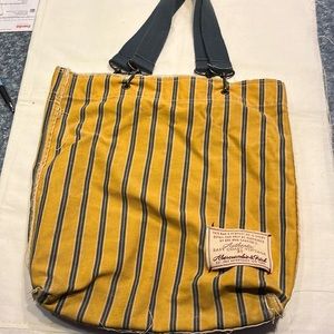 Abercrombie and fitch tote bag/blue and yellow.  24 inches-includes handles x 15